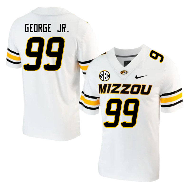 Men #99 Realus George Jr. Missouri Tigers College 2023 Football Stitched Jerseys Sale-White